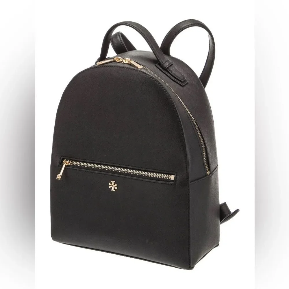 Tory Burch Emerson Black Leather Backpack